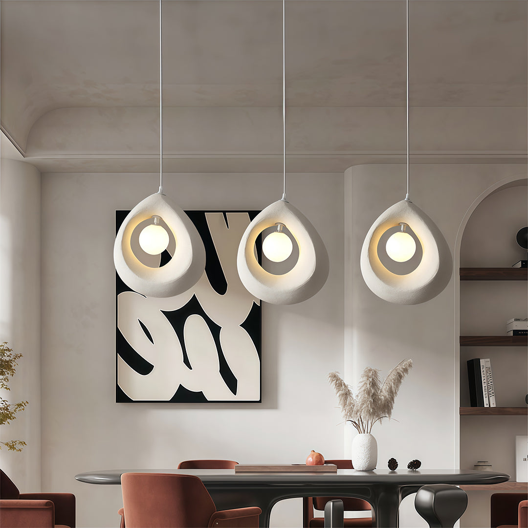 Wabi-Sabi Statement Pendant Light — PS Shade, G9, 59.1" Adjustable Cord, 12.6" × 13.8"