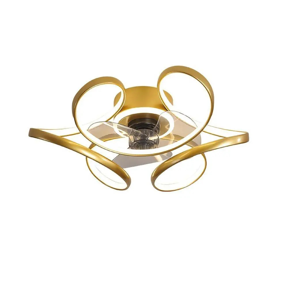 Modern Ceiling Fan with Light and 3 Blades Cluster Design Luxe