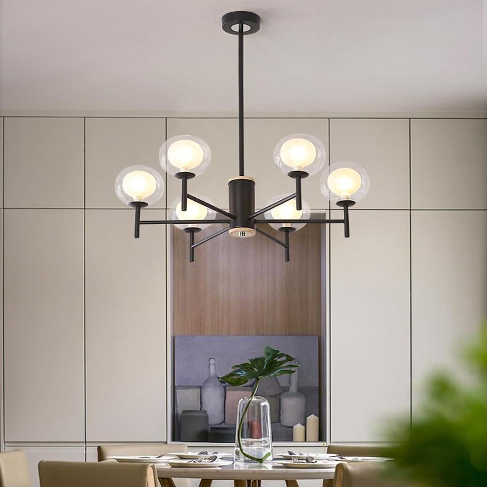 Industrial LED Bubble Chandelier - Nordic Sputnik Design with 18 Bulbs