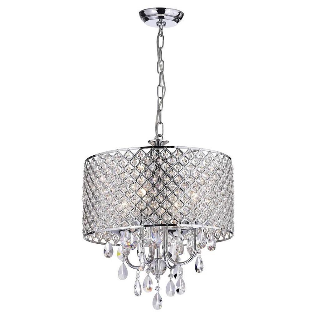 Crystal LED Country Pendant Light with Electroplated Metal Chandelier Design for Kitchen