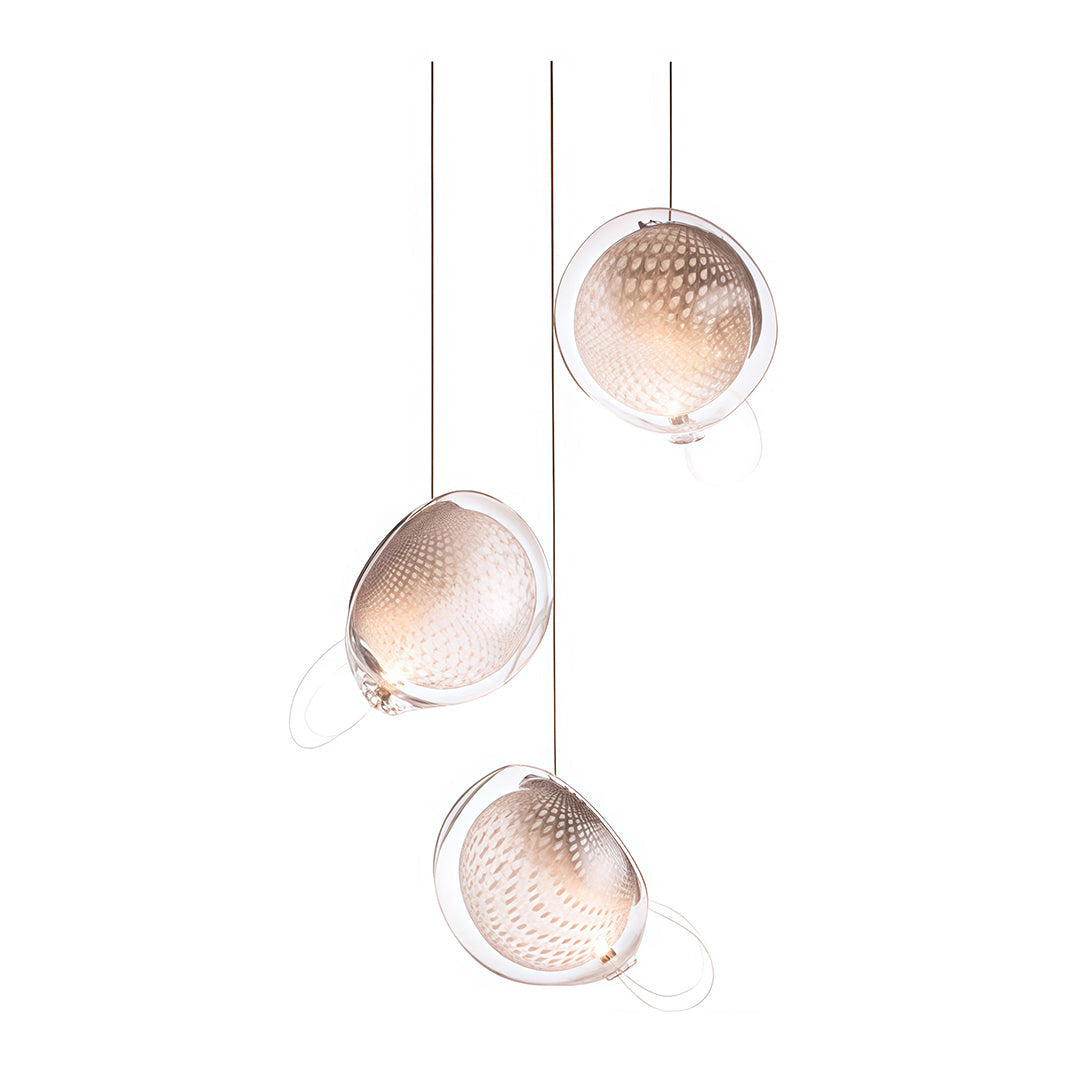 Jellyfish Pendant Light — Chrome Metal, Transparent Glass, G4, 59.1" Adjustable Cord, 2700K–3999K