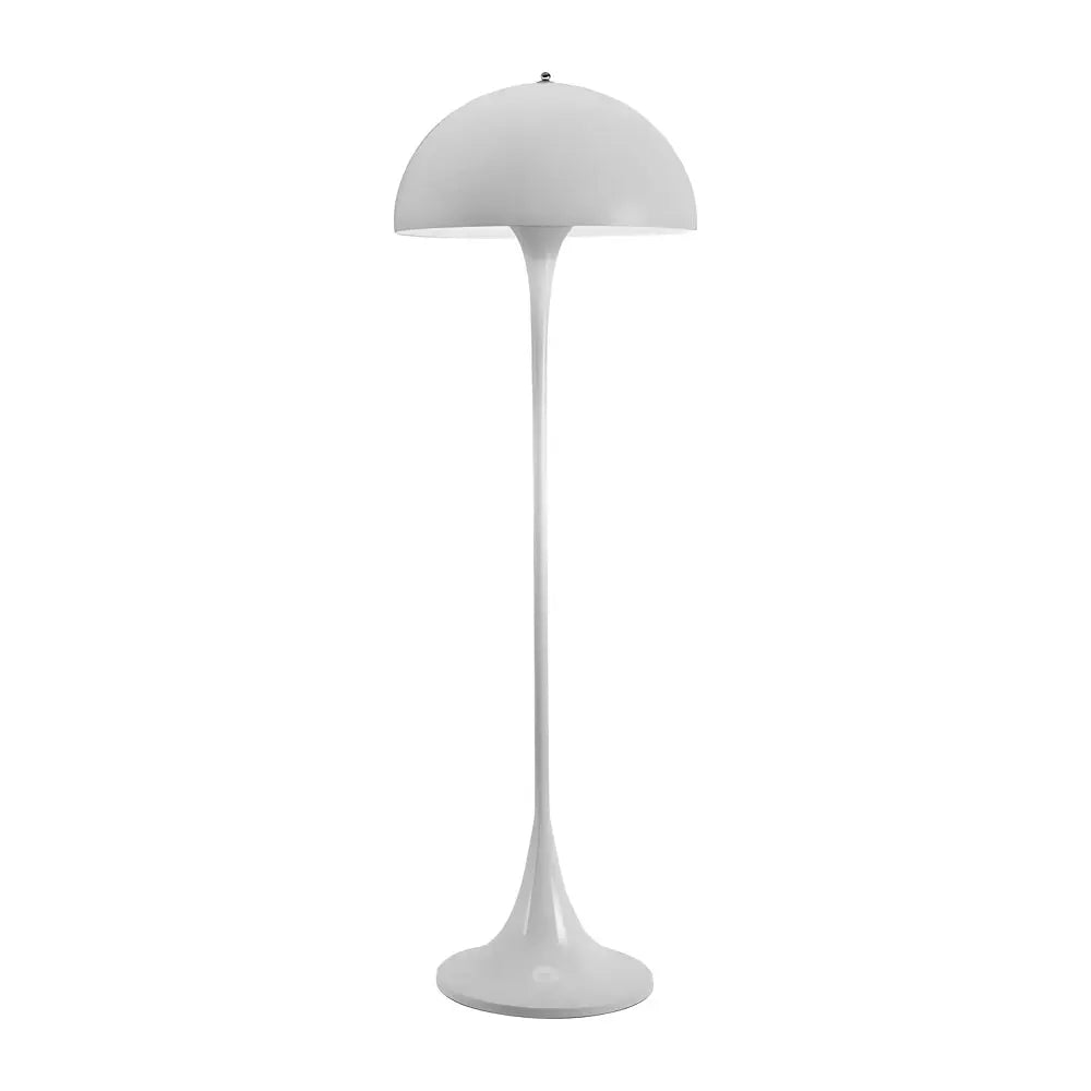 Modern White Dimmable Mushroom Dome Floor Lamp with Downlight Luxe