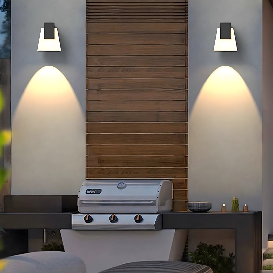 Waterproof Black Geometric Wall-Mounted Outdoor Lights