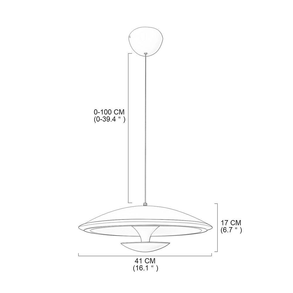 Modern Artistic Island Chandelier — Acrylic and Metal, LED Integrated, 40W, 3000K/6000K, 59" Adjustable Cord