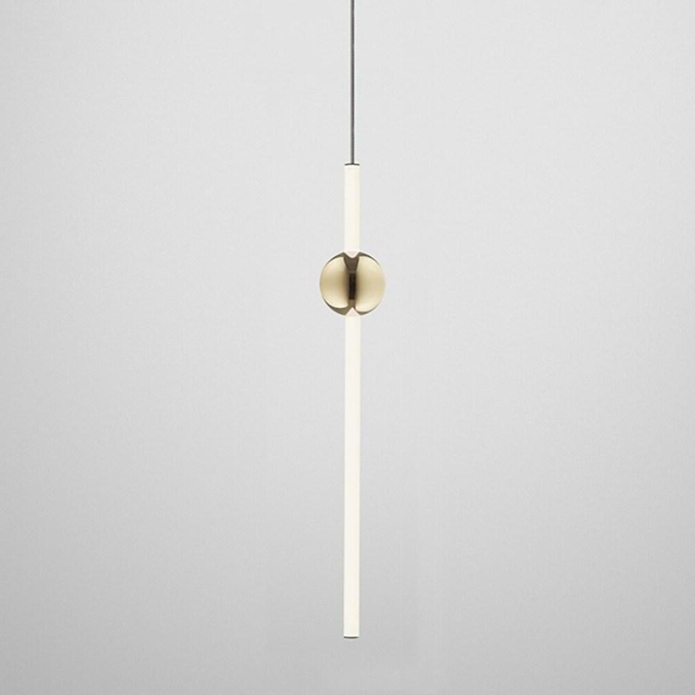 Linear Glass Sphere Pendant Chandelier — Metal, Gold/White, 23" Wide, 3000K LED, 59" Adjustable Cord