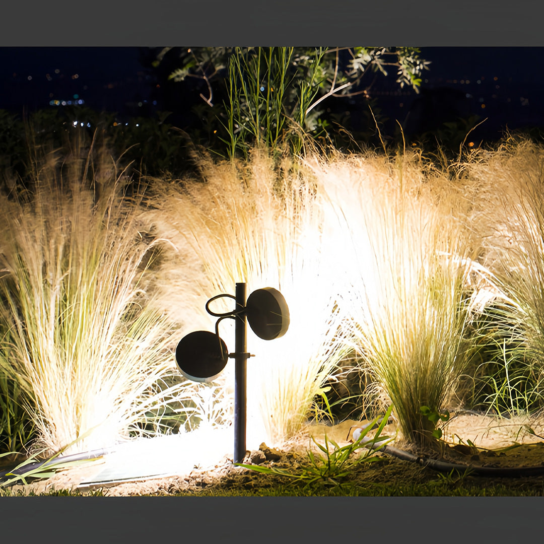 Black Minimalist Outdoor Path Light — Aluminum & Glass, Hardwired LED, 5W/10W, IP65, Ground Stake or Base Mount