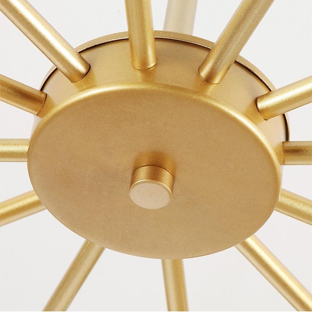 Nordic Sputnik Chandelier with Glass Globe LED and Electroplated Finish - Hanging Ceiling Lights