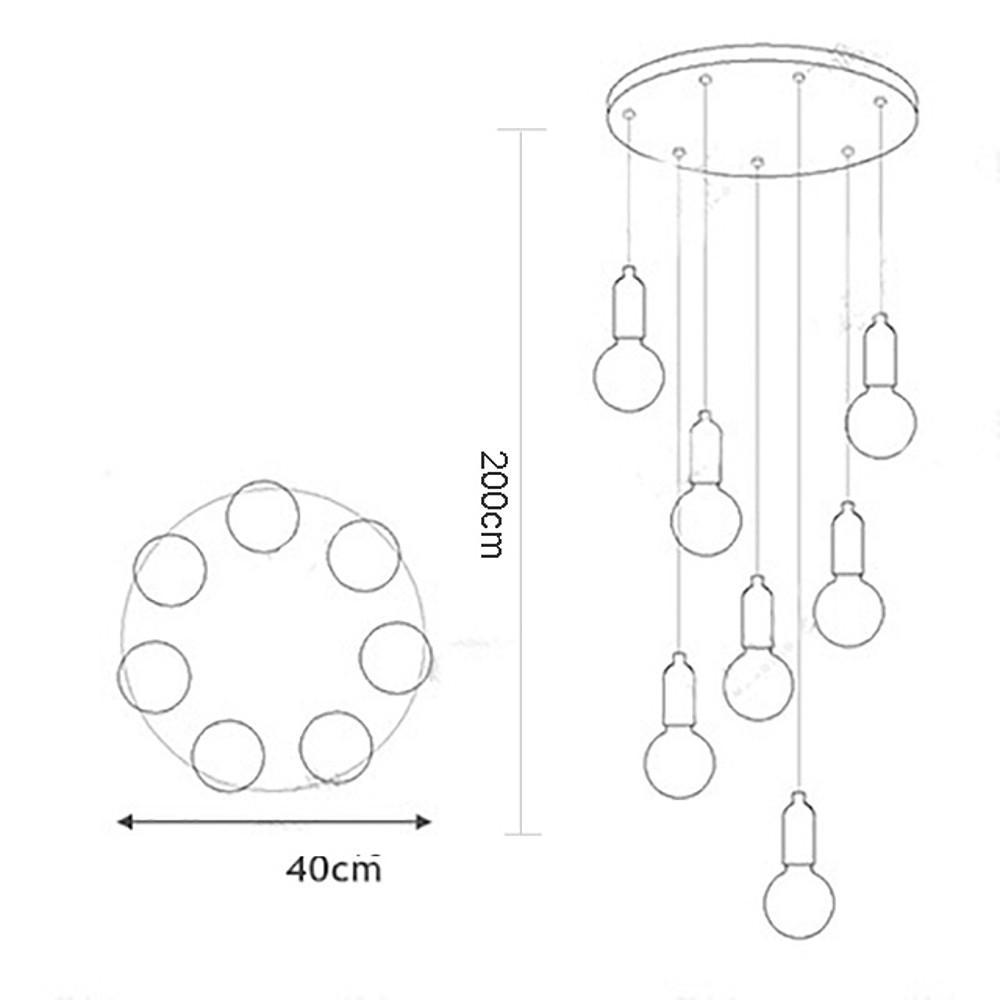 Acrylic Bubble Globe Multi-Light Pendant — Gold Finish, G9 LED, 59" Adjustable Cord, 1- to 18-Light Configurations