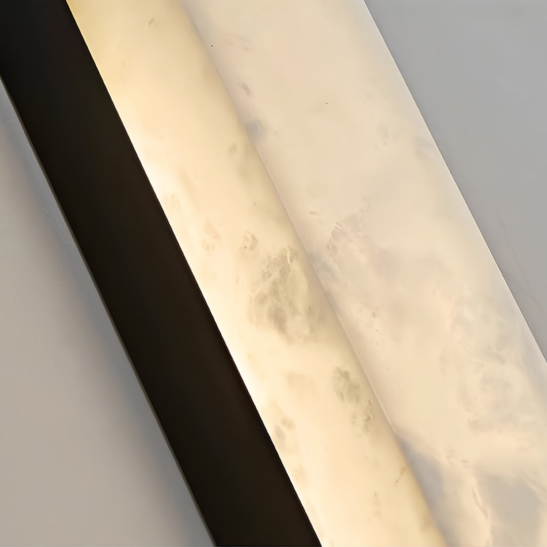 Modern Minimalist Linear Wall Sconce — Hammered Copper and Marble, LED, 3000K, 40cm–100cm