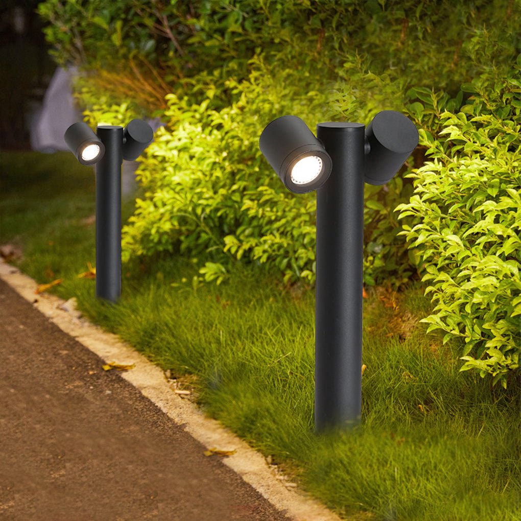 dual head rotatable flexi glow outdoor lawn light for contemporary landscapes