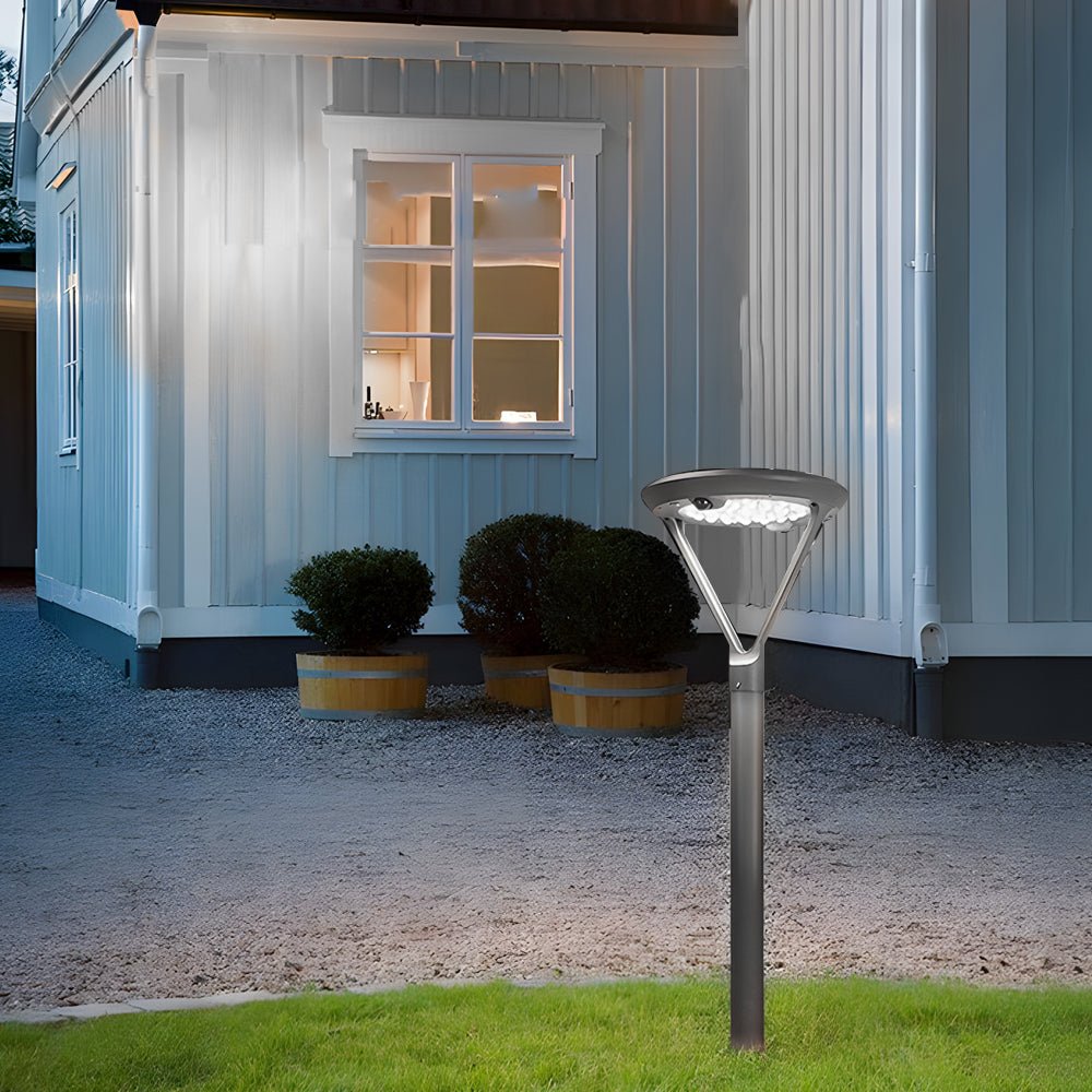 dual motion sensor solar outdoor garden pole light