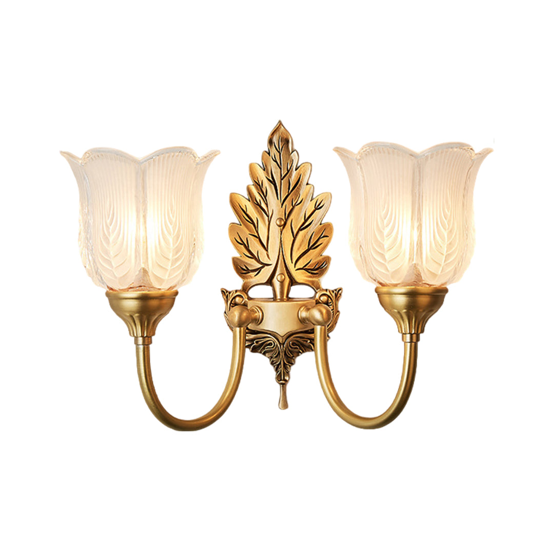 Bud Glass Wall Sconce — H65 Brass, E14 LED, Three-Step Dimming, Single or Double-Head