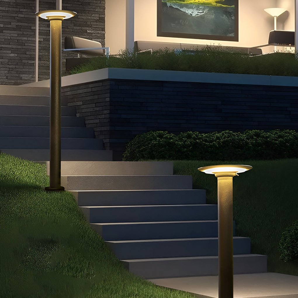 durable outdoor solar pathway lights in an innovative ufo shape