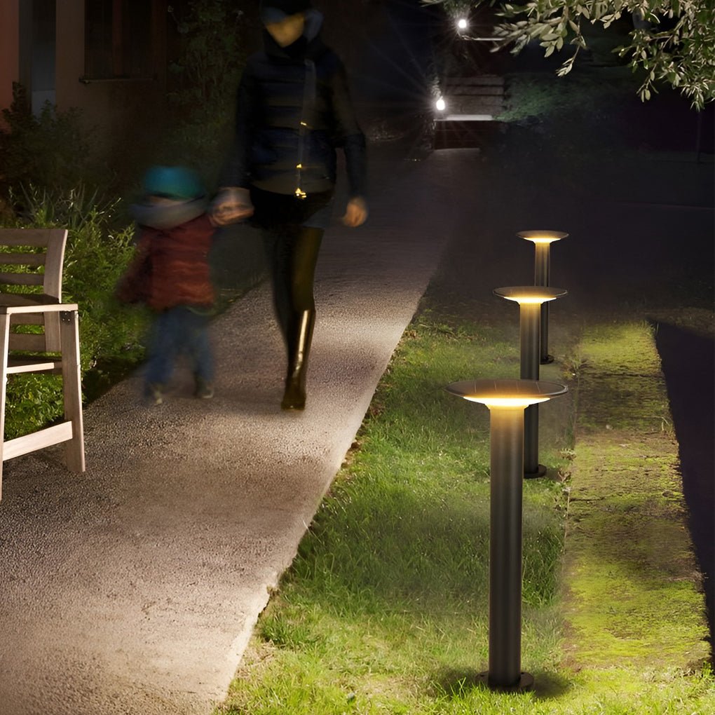 durable outdoor solar pathway lights in an innovative ufo shape