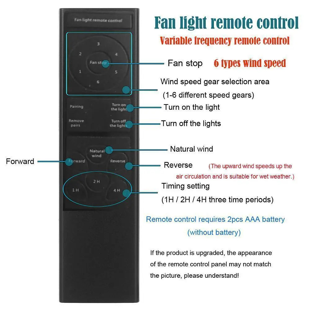 Retractable Ceiling Fan with Light - 3-Blade Farmhouse Design Luxe