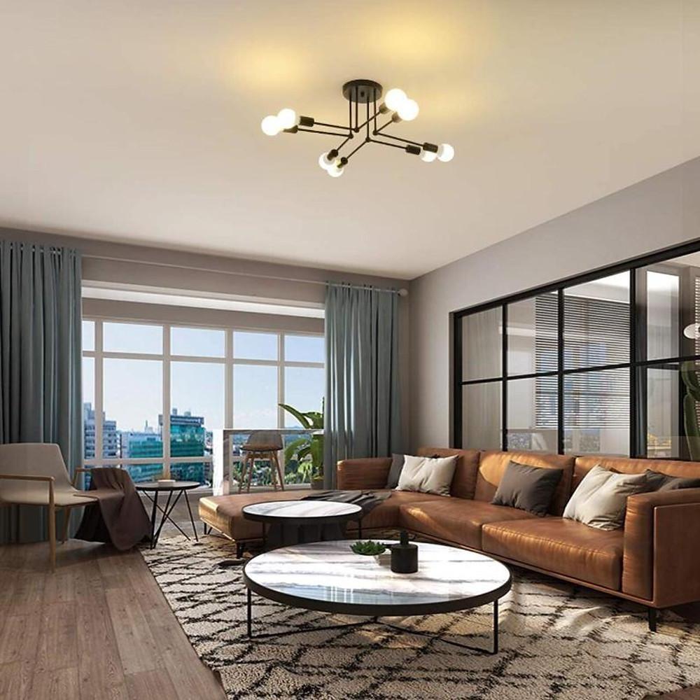 8-Light Modern LED Sputnik Chandelier Ceiling Pendant Light