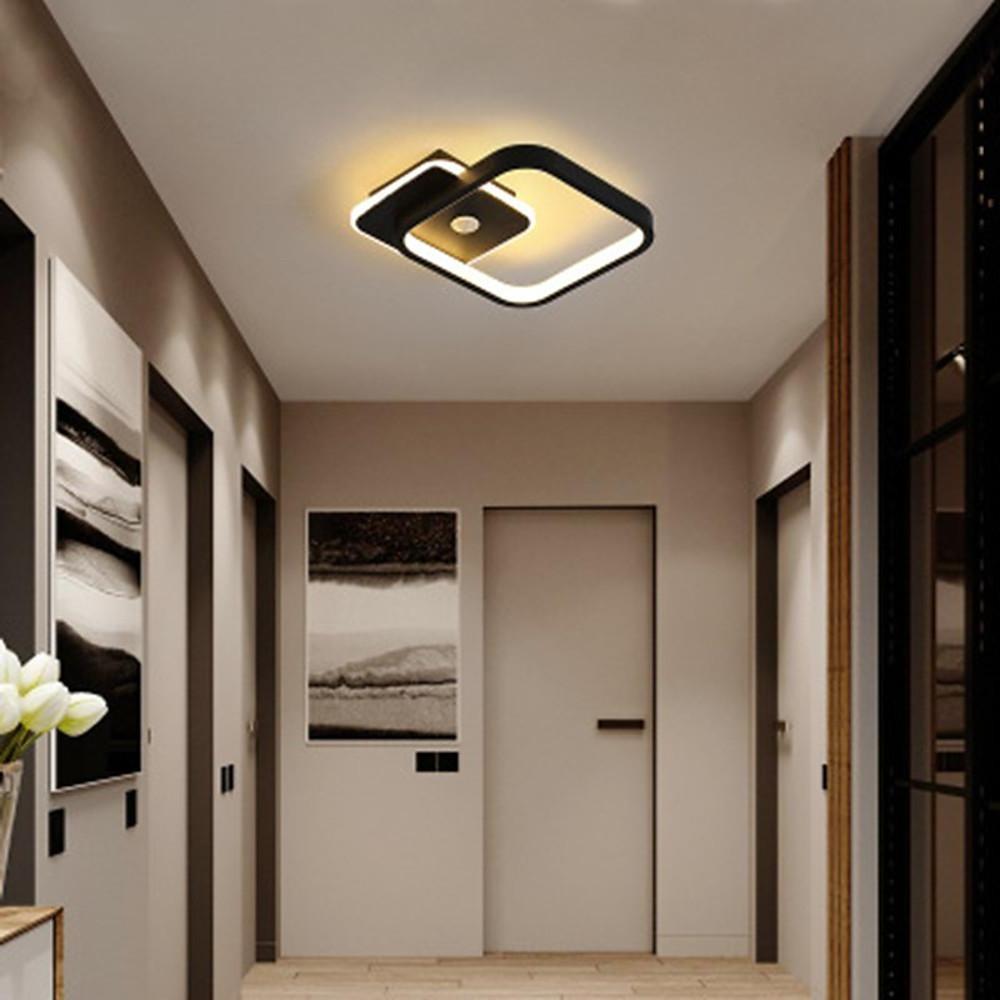 2 Overlapping Triangles LED Flush-Mount Ceiling Light — Aluminum, 14W, 6000K, 9"