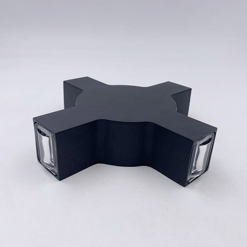 Starlight Modern Outdoor Up/Down Wall Sconce — Die-Cast Aluminum, Matte Black, 12W LED, IP65