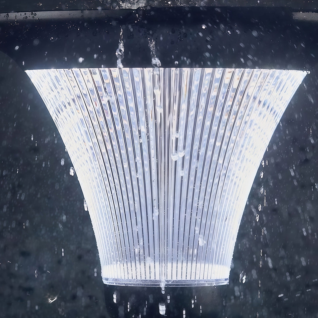 Commercial Outdoor Street Light — Die-Cast Aluminum, Solar 20W or Hardwired 50W LED, 20000mAh, IP65 Weatherproof