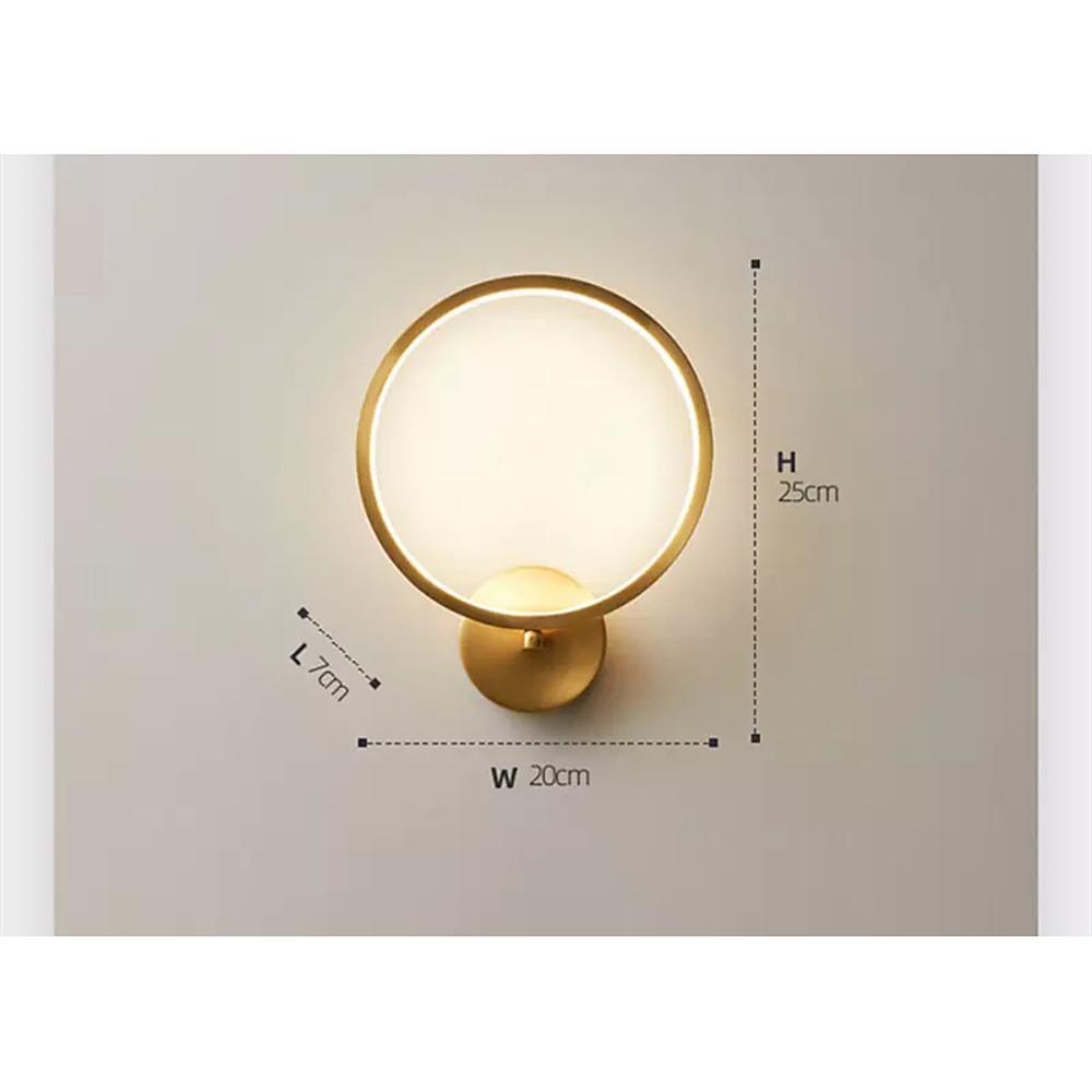 Circular Three-Light LED Flush Mount — Copper and Silicone, Golden Finish, 20" Diameter