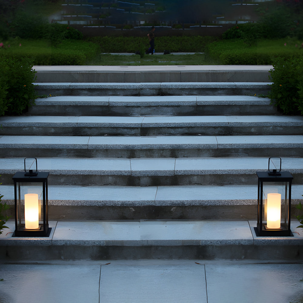 Modern Minimalist Outdoor Lantern — Die-Cast Aluminum and Glass, E27, 7W LED, IP54 Weatherproof, 3000K Warm White