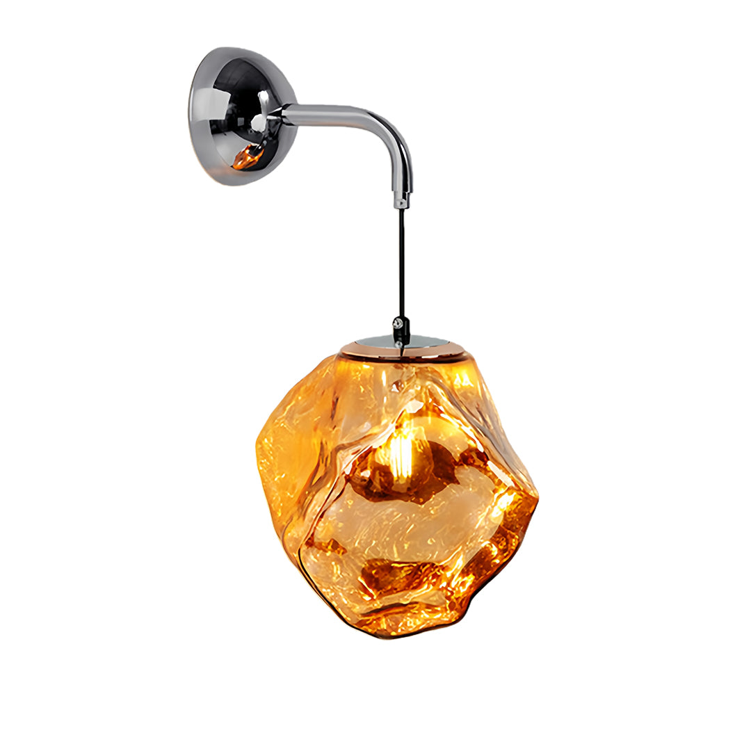 Art Deco Diffused Wall Sconce — Iron, Three-Step Dimming (3000K/4500K/6000K), E27, White / Gold / Rose Gold / Silver