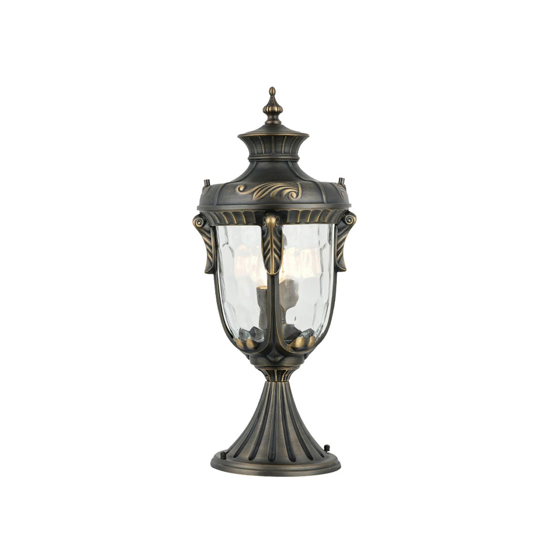 Classic Copper Outdoor Pillar Light — Solid Copper, Transparent Glass, E27/E14, IP55, Two Sizes