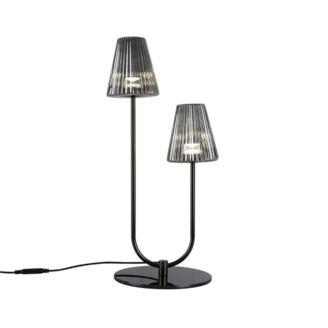Elegant Minimalist Black LED Table Lamps in American Modern Style Luxe
