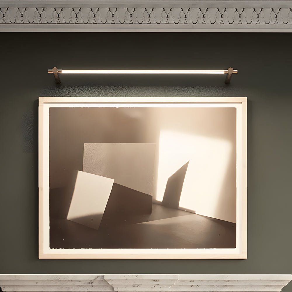 elegant brass linear led bathroom vanity light available in 354 and 472 for stunning mirror illumination