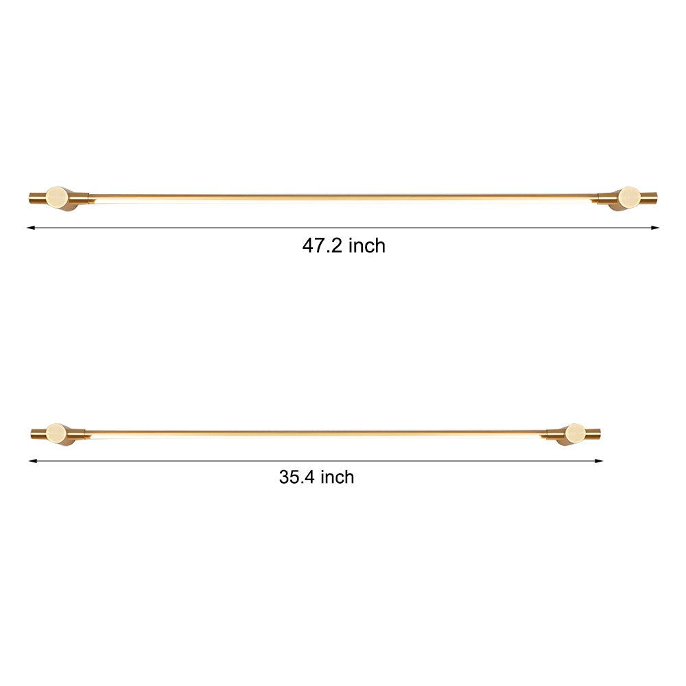elegant brass linear led bathroom vanity light available in 354 and 472 for stunning mirror illumination