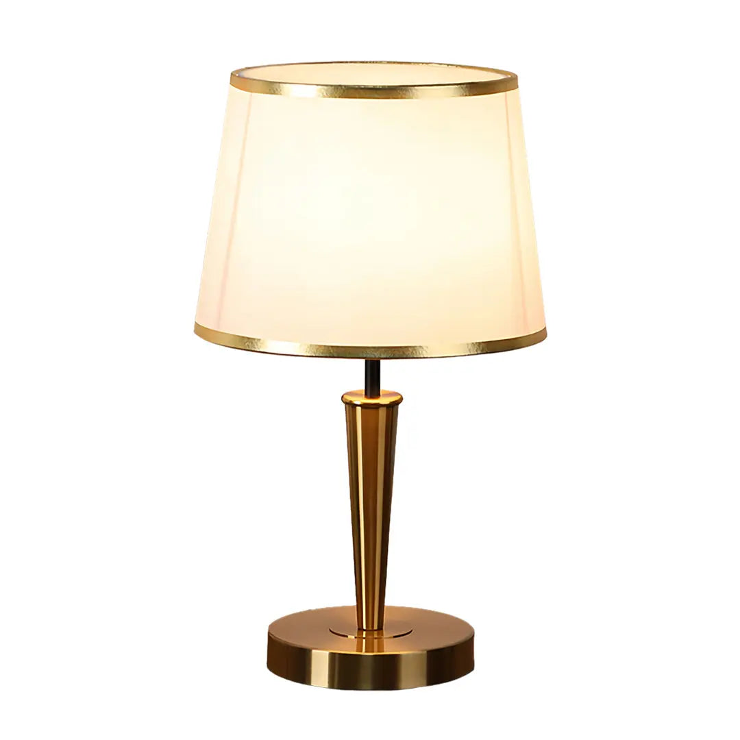 Elegant Nordic Brass Table Lamp with Fabric Shade – Modern Decorative Lighting Luxe