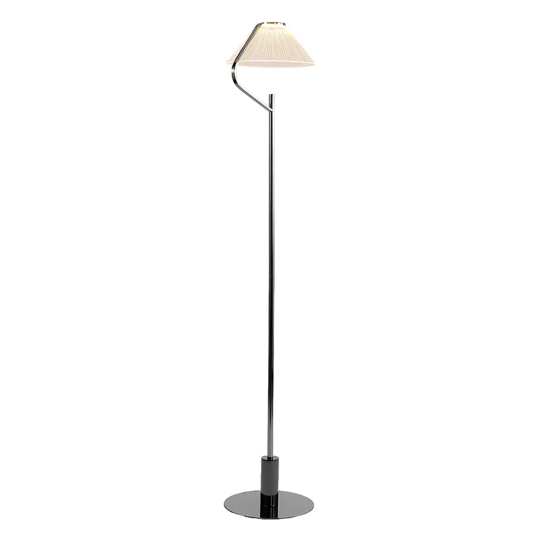 Elegant Chrome Metal Floor Lamp with Acrylic Design - Luxury LED Standing Light Luxe