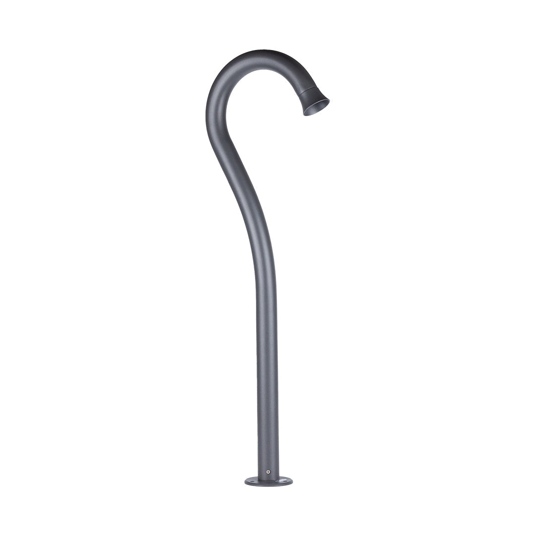 Cane-Shape Outdoor Bollard Light — Die-Cast Aluminum, 6W LED, 3000K, IP65, 31.5"