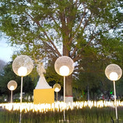 elegant dandelion sphere outdoor pole light led garden lighting