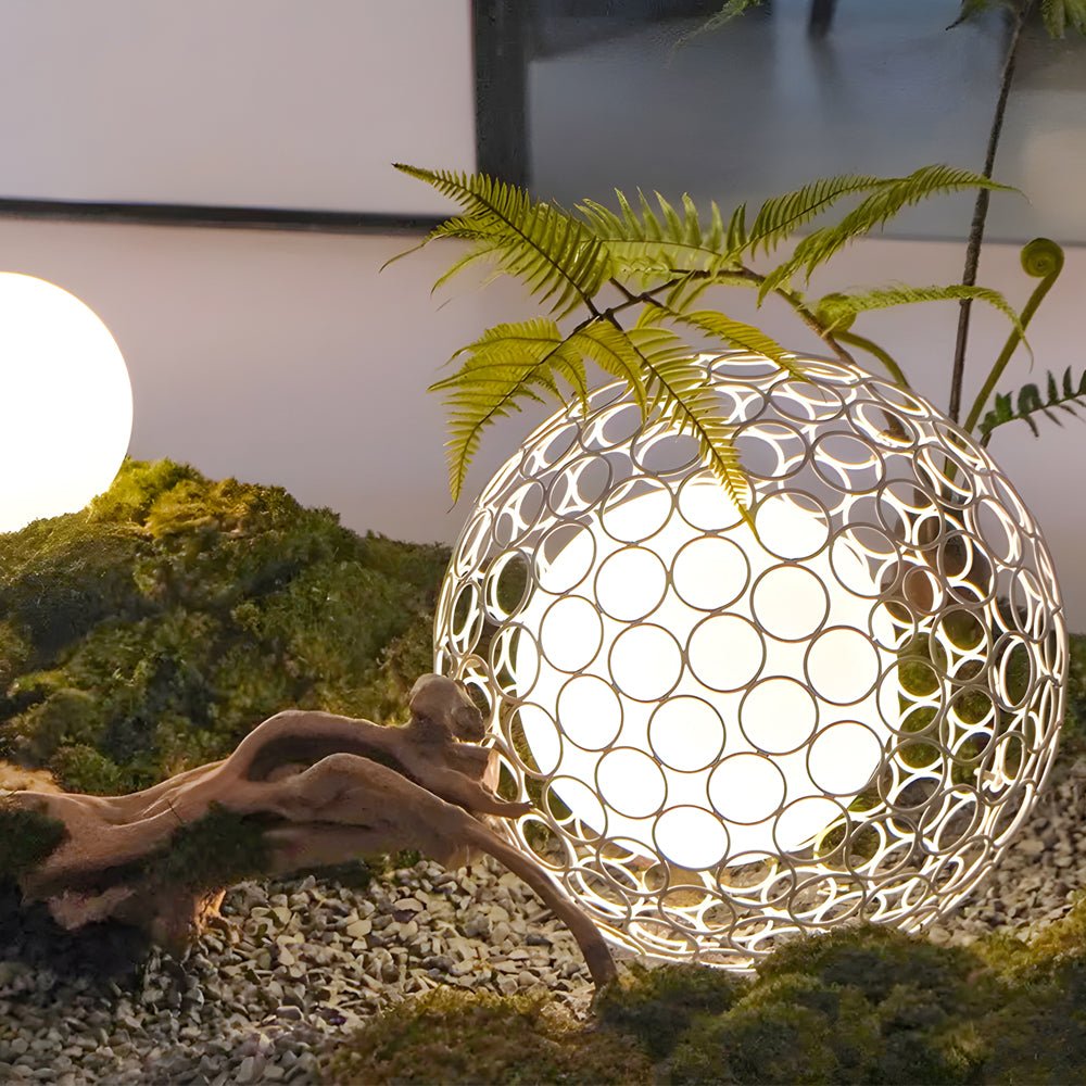 elegant dandelion sphere outdoor pole light led garden lighting