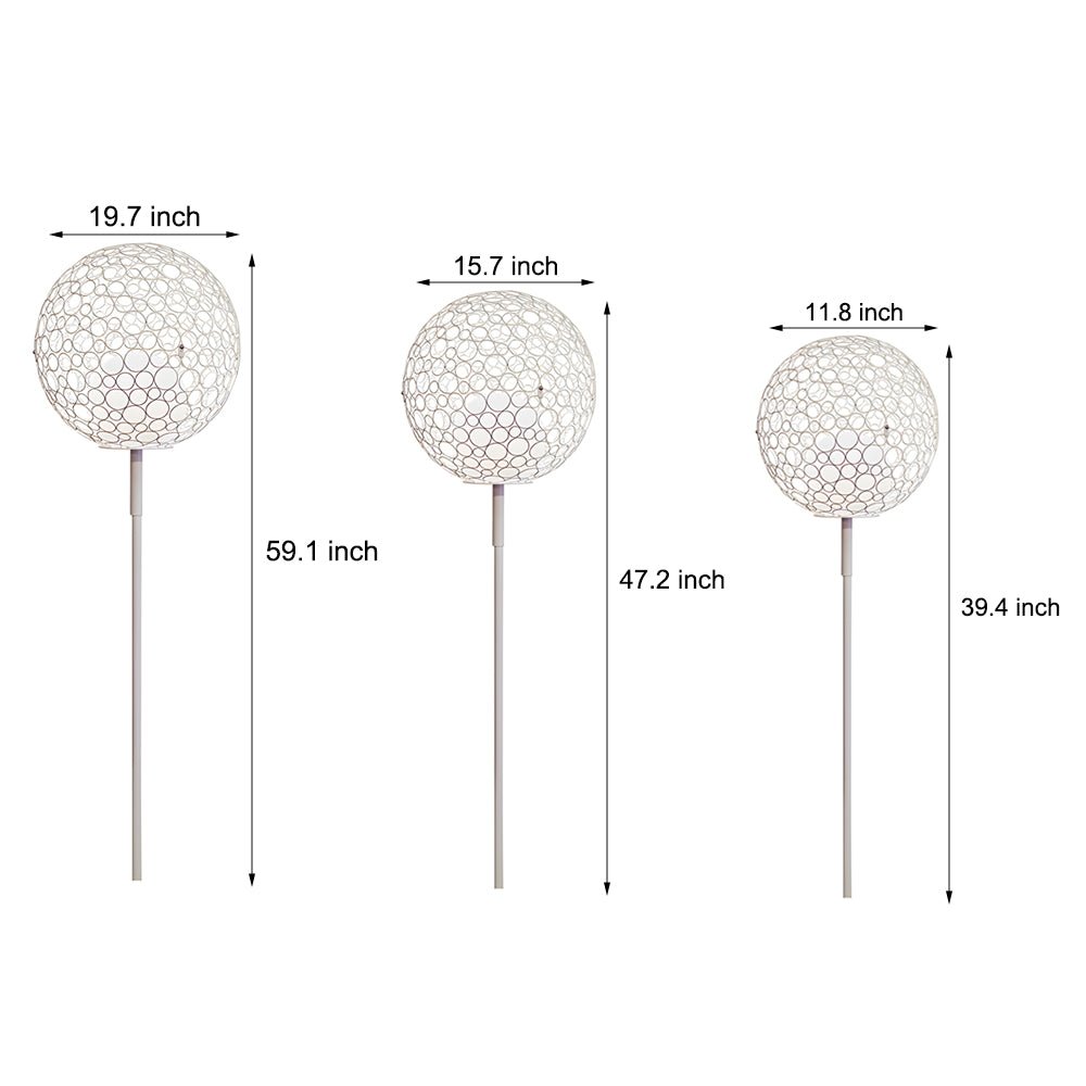 elegant dandelion sphere outdoor pole light led garden lighting
