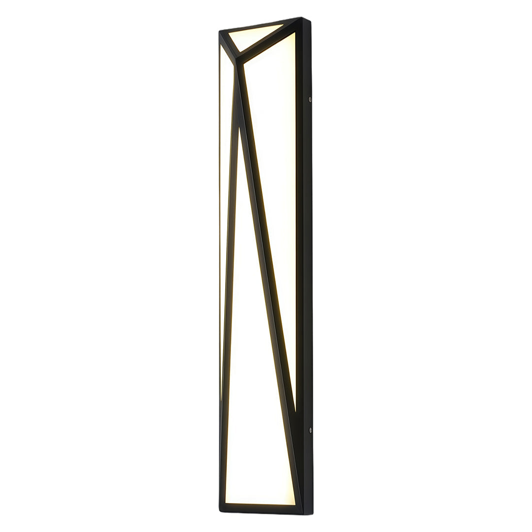 Modern Linear Outdoor Wall Sconce — Black Stainless Steel, Integrated LED, IP54, 8W–18W, 3000K