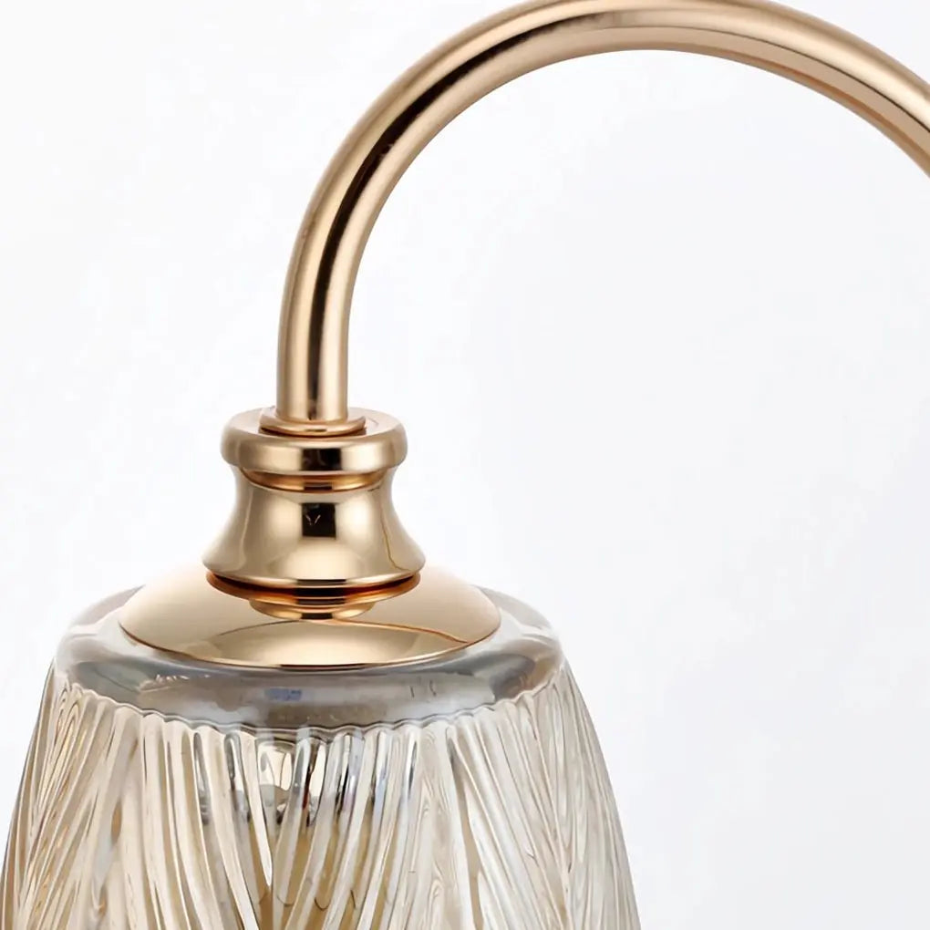 Chic Floral Glass Desk Lamp with Cup Holder Base for Home Office – Perfect for Reading or Decoration Luxe