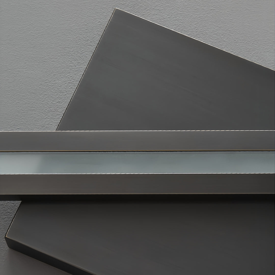 Geometric Diamond Linear Wall Sconce — Copper & Acrylic, 9W/10W/16W, 3-Step Dimming (3000K/4500K/6000K), Black/Gold Finish