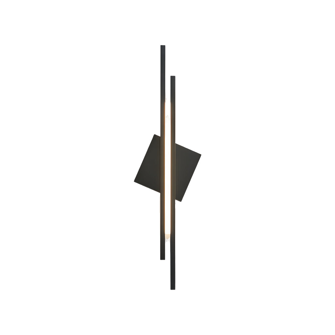 Geometric Diamond Linear Wall Sconce — Copper & Acrylic, 9W/10W/16W, 3-Step Dimming (3000K/4500K/6000K), Black/Gold Finish