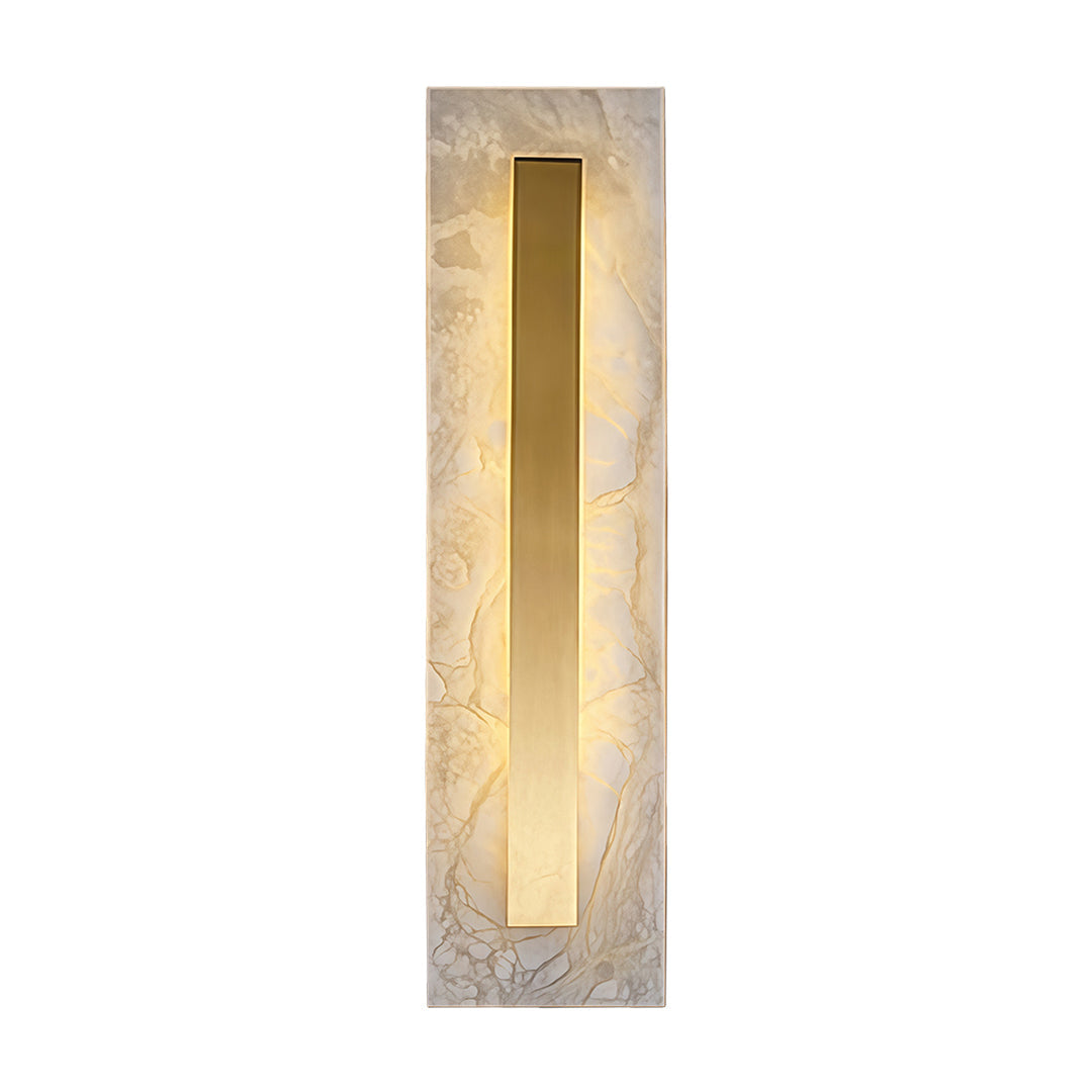 Cloud Stone Wall Sconce — Brass, Gold Finish, LED 3000K, Round or Square, Small or Large