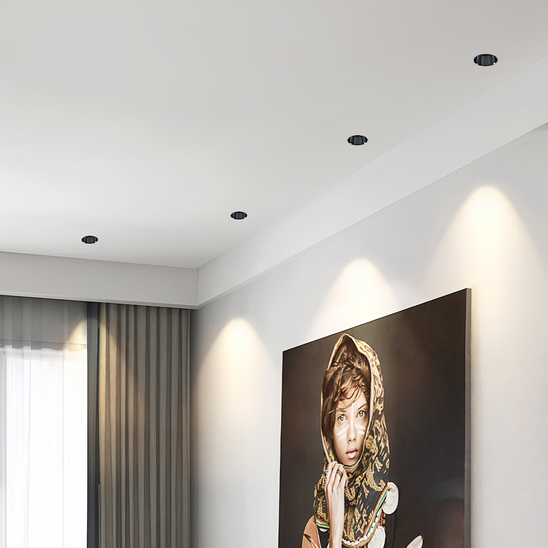Deep Anti-Glare Recessed LED Spotlight — Aluminum, 7W / 12W / 15W, 3000K or 4000K, Ra98