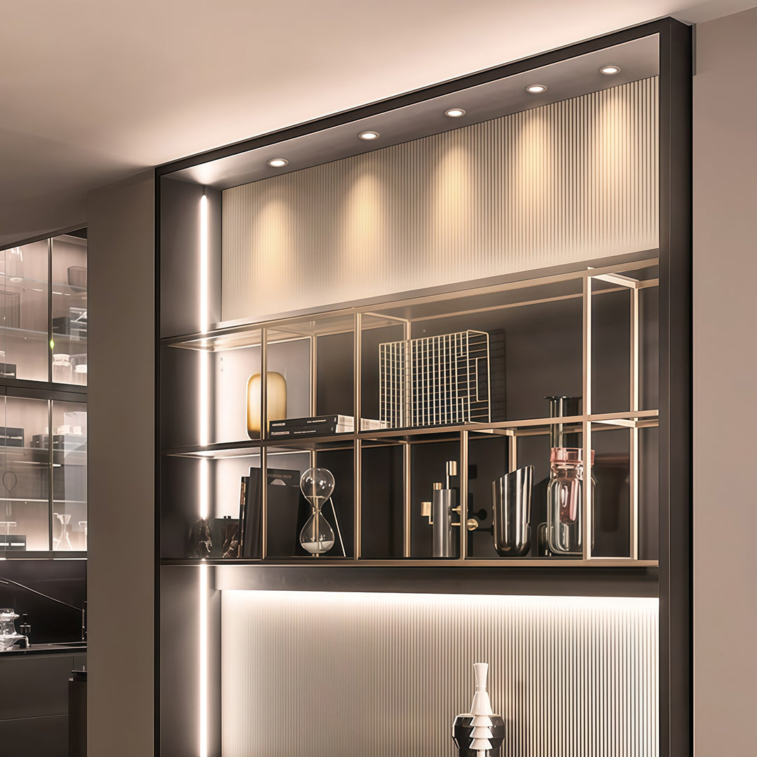 Deep-Bowl Recessed Spotlight — Aluminum, 8W LED, 15° Beam, 30° Adjustable, 3000K, Black / White