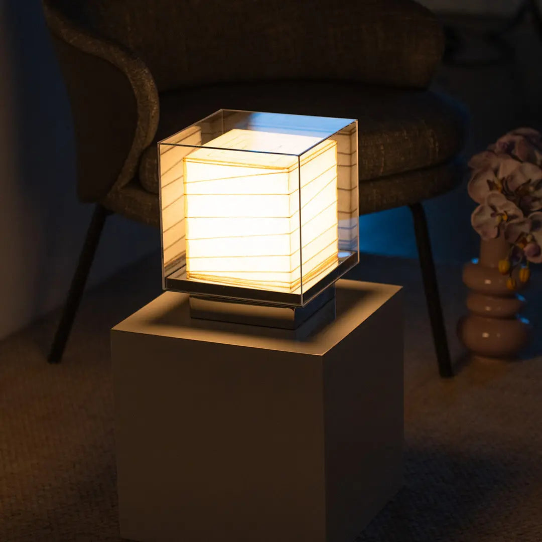 Retro Wabi-Sabi Style Japanese Paper Table Lamp - Ambient Lighting Luxe