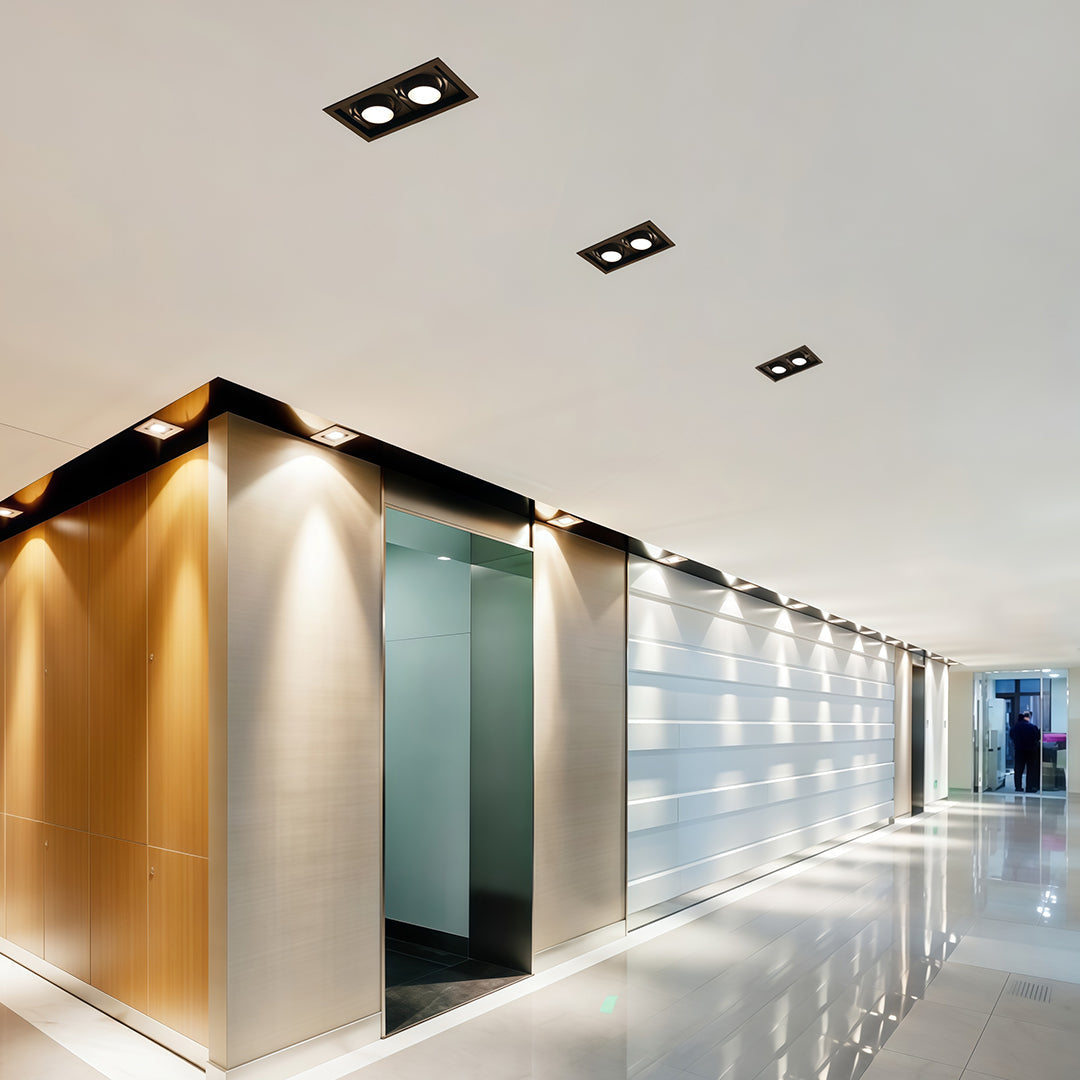 Anti-Glare LED Recessed Spotlight — Aluminum, Ra98 CRI, 24° Beam, 3000K / 4000K / 6000K, Single / Double / Triple-Head