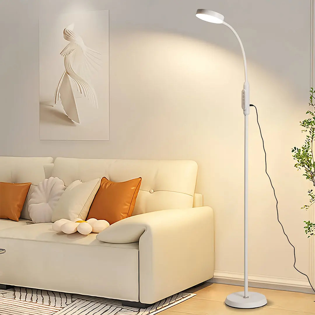 Minimalist LED Floor Lamp - Eye-Caring Standing Task Light for Reading Luxe