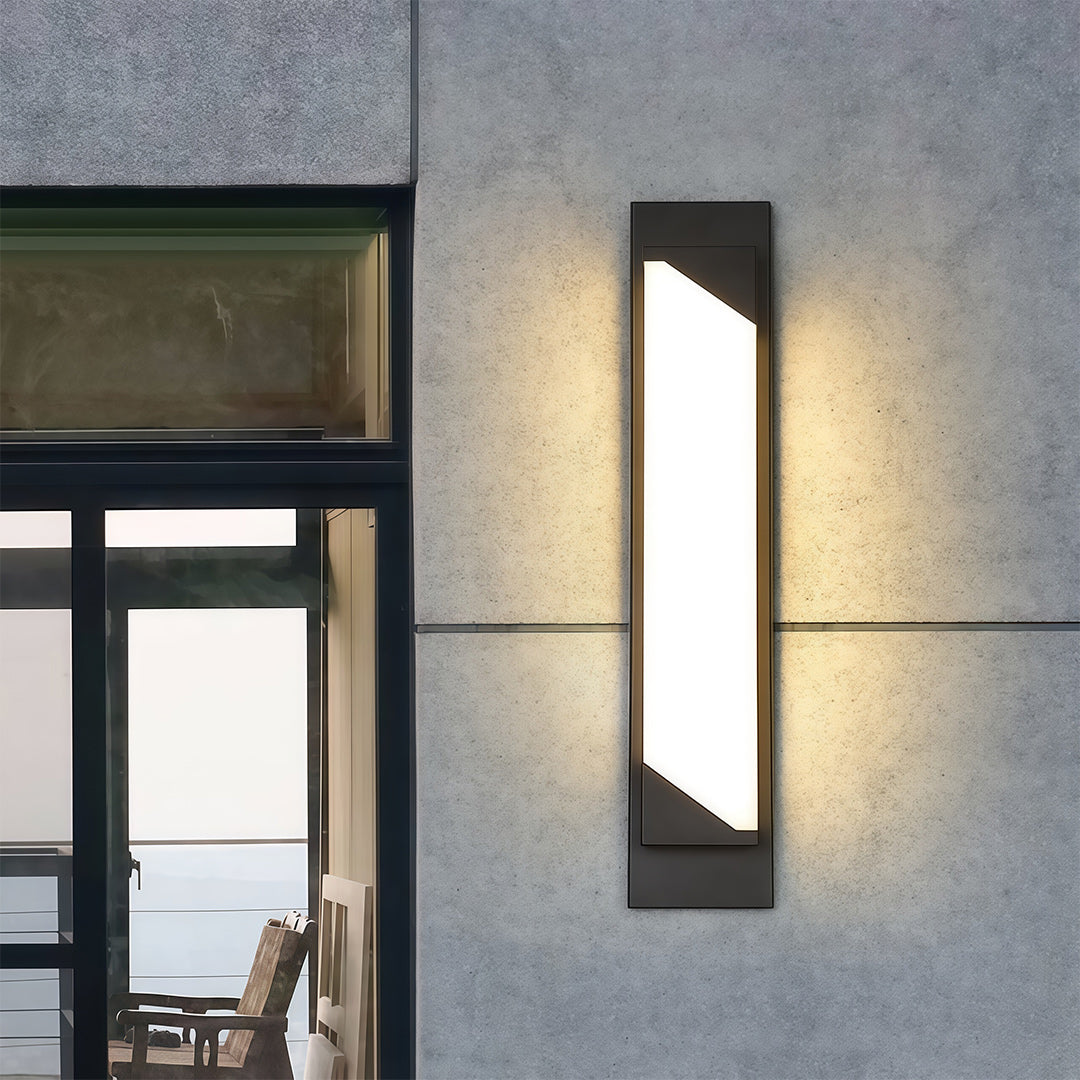 Modern Minimalist Linear Outdoor Wall Light — Stainless Steel, PMMA Shade, Integrated LED, IP54, 6 Size Options