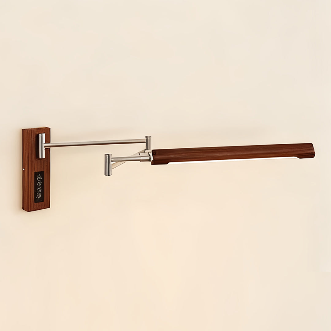 Mid-Century Swing-Arm Wall Sconce — Iron, Silver Finish, LED, 3-Step Dimming (3000K/4500K/6000K), 12W–24W