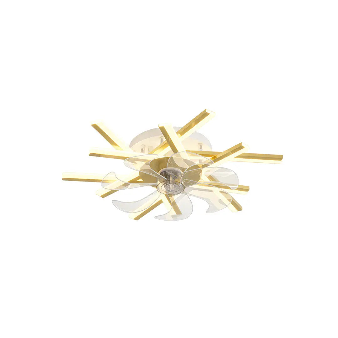 Industrial Metal Ceiling Fan with Light - Iron Body Design Luxe