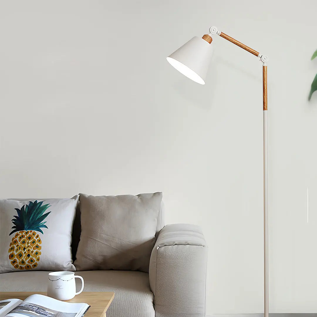 Modern Adjustable Metallic Floor Lamp Luxe